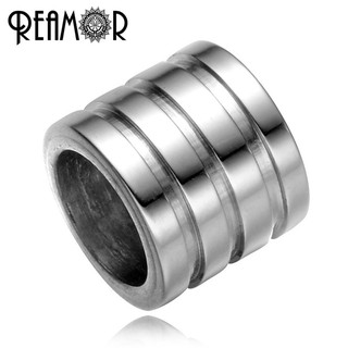 REAMOR (6mm) ลูกปัด ลายสวย คุณภาพดี สแตนเลส 316l ลูกปัด สร้อยข้อมือ DIY