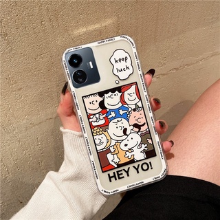 In Stock เคสโทรศัพท์ Phone Casing VIVO Y02S / Y30 5G 2022 Cute Cartoon Snoopy Family Pattern Silicagel Handphone Case TPU Soft Case Shockproof Back Cover for Vivo Y02 S เคส Casing