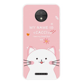 เคสโทรศัพท์ซิลิโคนพิมพ์ลายแมวสําหรับ motorola moto c e4 e5 g 5 s z 2x4 g 6 plus m xt 1662 play cat head