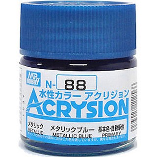 Mr.Hobby สีสูตรน้ำ Acrysion N88 Metallic Blue สีน้ำสำหรับพลาสติกโมเดล กันพลา