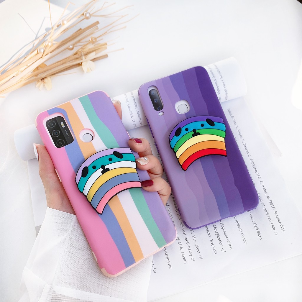 เคสสายรุ้ง+popup OPPO A31 A37 A3s A5s A7 A12 A53 A59 F1s A83 A92 A93 เคสออปโป้ #6