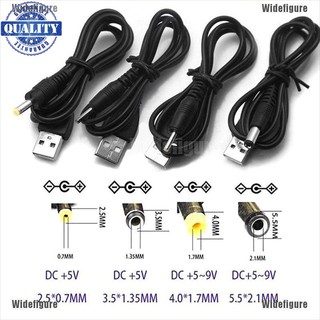 พอร์ต Usb 2. 5 3 . 5 5 5 . สายเคเบิ้ลแจ็คพาวเวอร์ dc 0 5 . 5 มม. 5v สีดํา