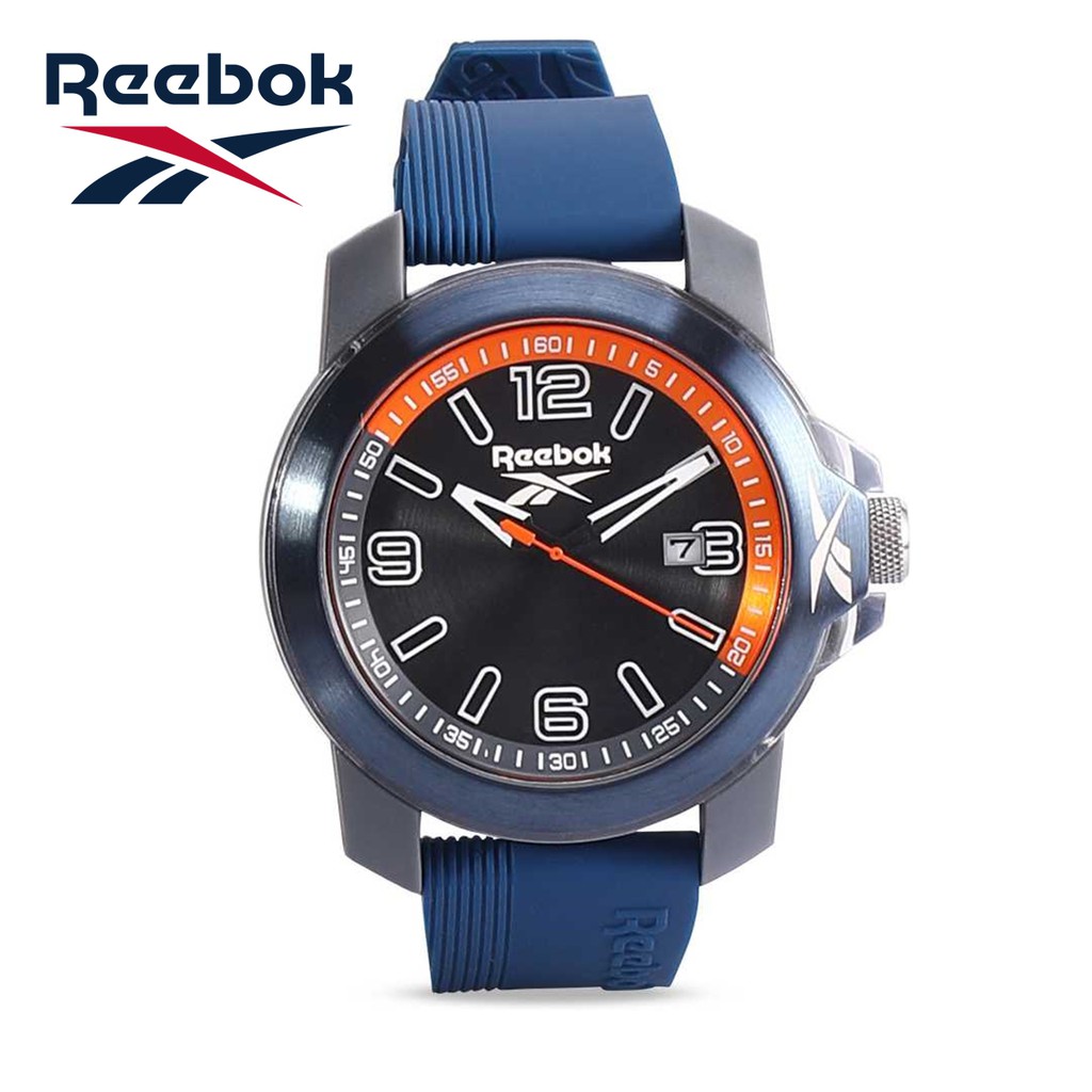Reebok Watch รุ่น RV-TR3-G3-PAIN-AO นาฬิกาข้อมือสายซิลิโคนเทาเข้ม-น้ำเงิน-แดง