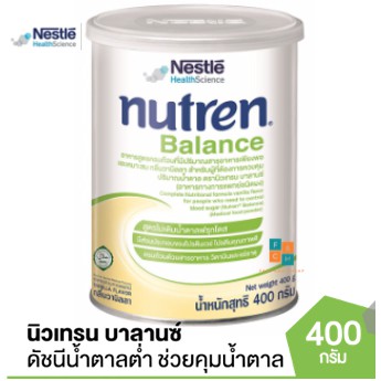 Nutren Balance 400g นิวเทรน บาลานซ์ 400 กรัม ผู้ที่ต้องการควบคุมน้ำตาล Nestle