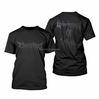 เสื้อยืดผู้ชาย เสื้อยืด พิมพ์ลายโลโก้ DISEMBODIED สีดํา S-5XL