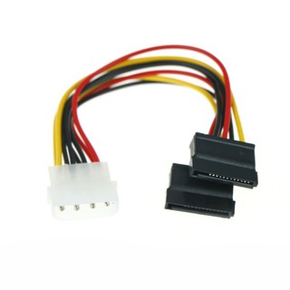 สายเคเบิ้ล 4 pin IDE Molex to 2 Serial ATA SATA Y Splitter