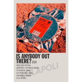 โปสเตอร์ มันวาว พิมพ์ด้านเดียว ขนาด A5 14.8 ซม. x 21 ซม. รูปปกอัลบั้ม Is Anybody Out There? - DPR LIVE