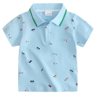 เสื้อยืด Polo - สีฟ้า