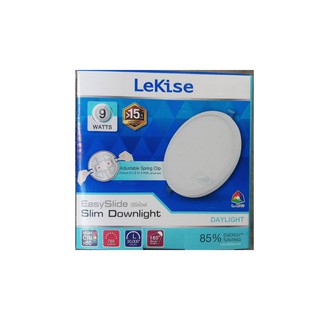 ดาวน์ไลท์LEKISE LED Easy Slide Slim Downlight 9Wทรงกลม แสงขาว