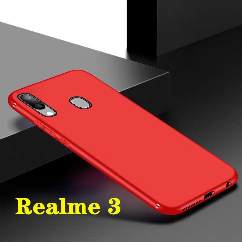 TPU CASE Realme 3 เคสซิลิโคนนิ่ม สวยและบางมาก มีสีดําสีแดง [ส่งจากไทย] Realme3