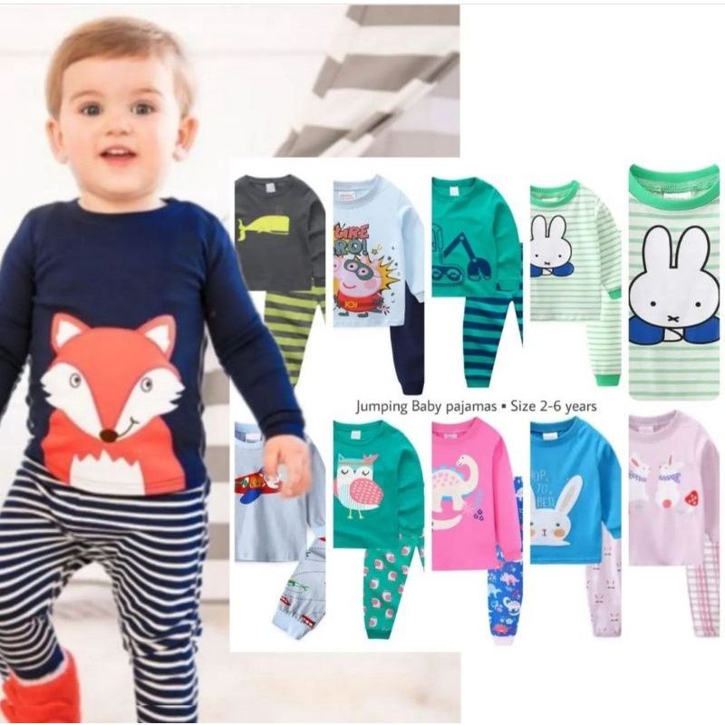 Jumping Baby Pyjamas Set Boys & Girls/Boys & Girls Pajama Dress Part 1 (2-7 Y)