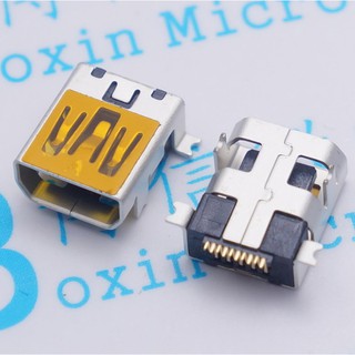 USB microUSB ปลั๊กตัวเมีย 10 PIN 180 องศา SMD