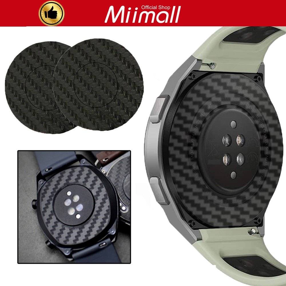 Miimall Huawei Sport Watch GT2 ฟิล์มกันรอยหน้าจอ,ฟิล์มด้านหลังคาร์บอนไฟเบอร์สําหรับนาฬิกา Huawei GT2