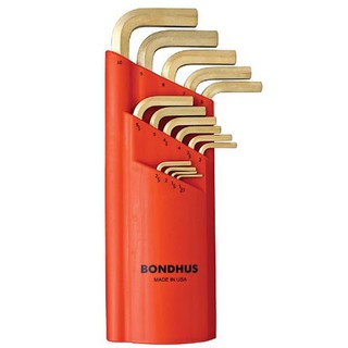 BONDHUS  ชุด ประแจหกเหลี่ยมตัวแอล 15 ตัว แบบยาว 1.27-10มิล รุ่น39195 บอลฮัส แท้