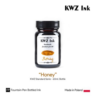 KWZ "Honey" Standard Ink 60ml Bottle - หมึกปากกาหมึกซึมคาวูเซต สีฮันนี่ ขวดขนาด 60 มล.