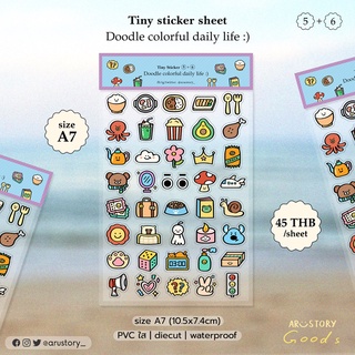 A7 Sticker (Tiny) : Doodle colorful daily life 5+6