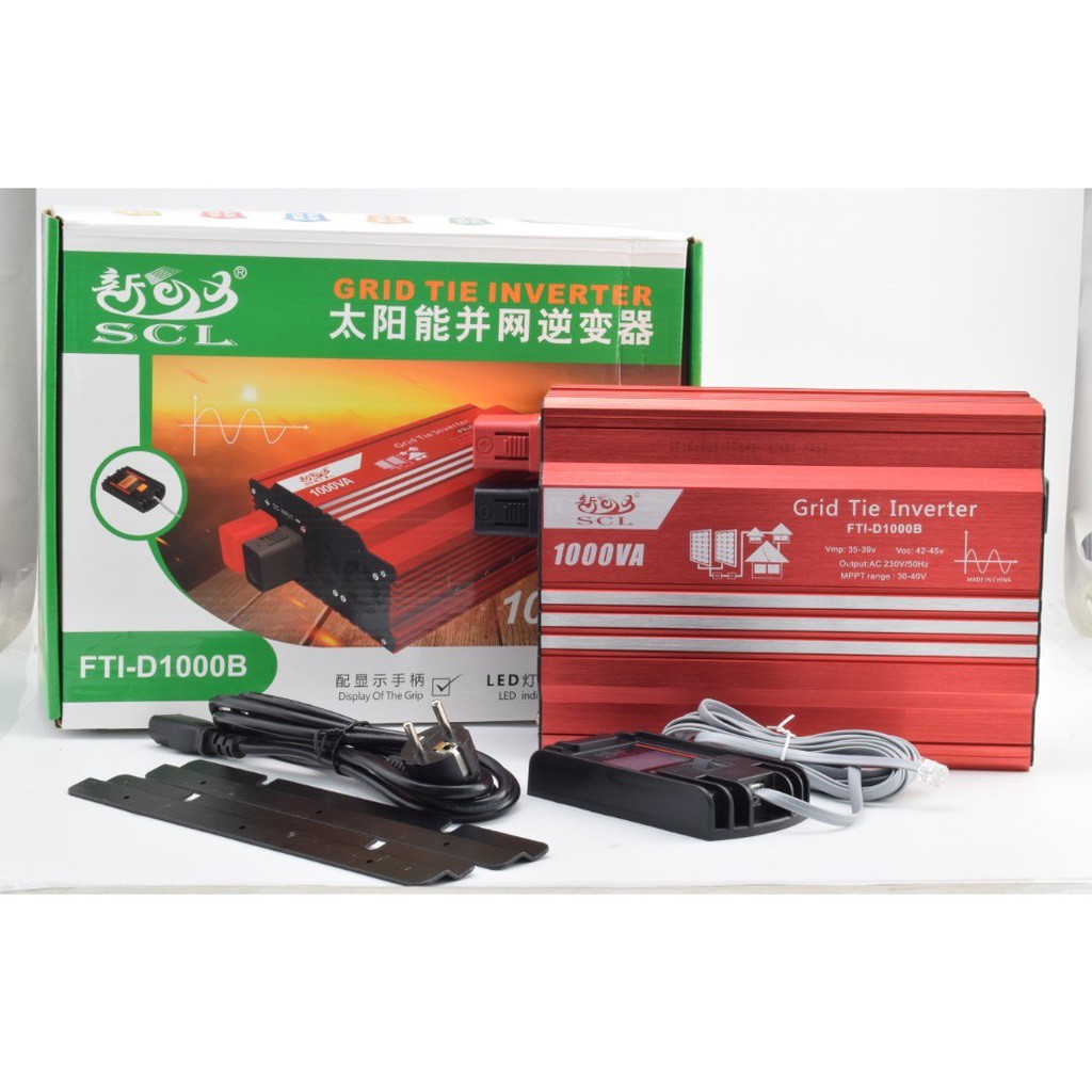 GRID TIE INVERTER SCL FTI-D1000B (1000VA.) แบบมีรีโมทคอนโทรล (Pure Sine)สินค้าพร้อมส่ง