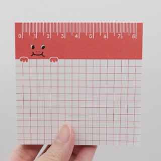 Red Ruler Monster Memopad design by Been Bean เมโมไม้บรรทัด