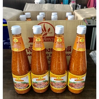 (พริกรวยเผ็ด) น้ำจิ้มย่างเกาหลี กะทะร้อน ตราพริกรวย (ขวดใหญ่ส้ม) 670 กรัม