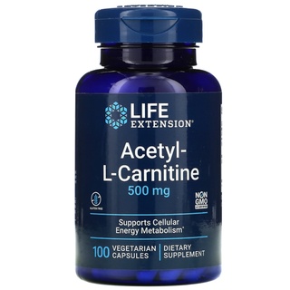 Life Extension, Acetyl-L-Carnitine, 500 mg, 100 Vegetarian Capsules, In Stock, Ready to Ship, EXP: 2023