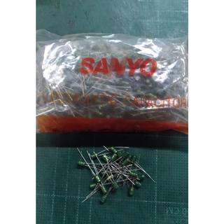 คาปาซิเตอร์ Capacitor 10uf/25V เกรดOdiode ยี่ห้อSanyo เหมาะกับเครื่องเสียงมาก ของใหม่ ราคาพิเศษ มีจำนวนจำกัด