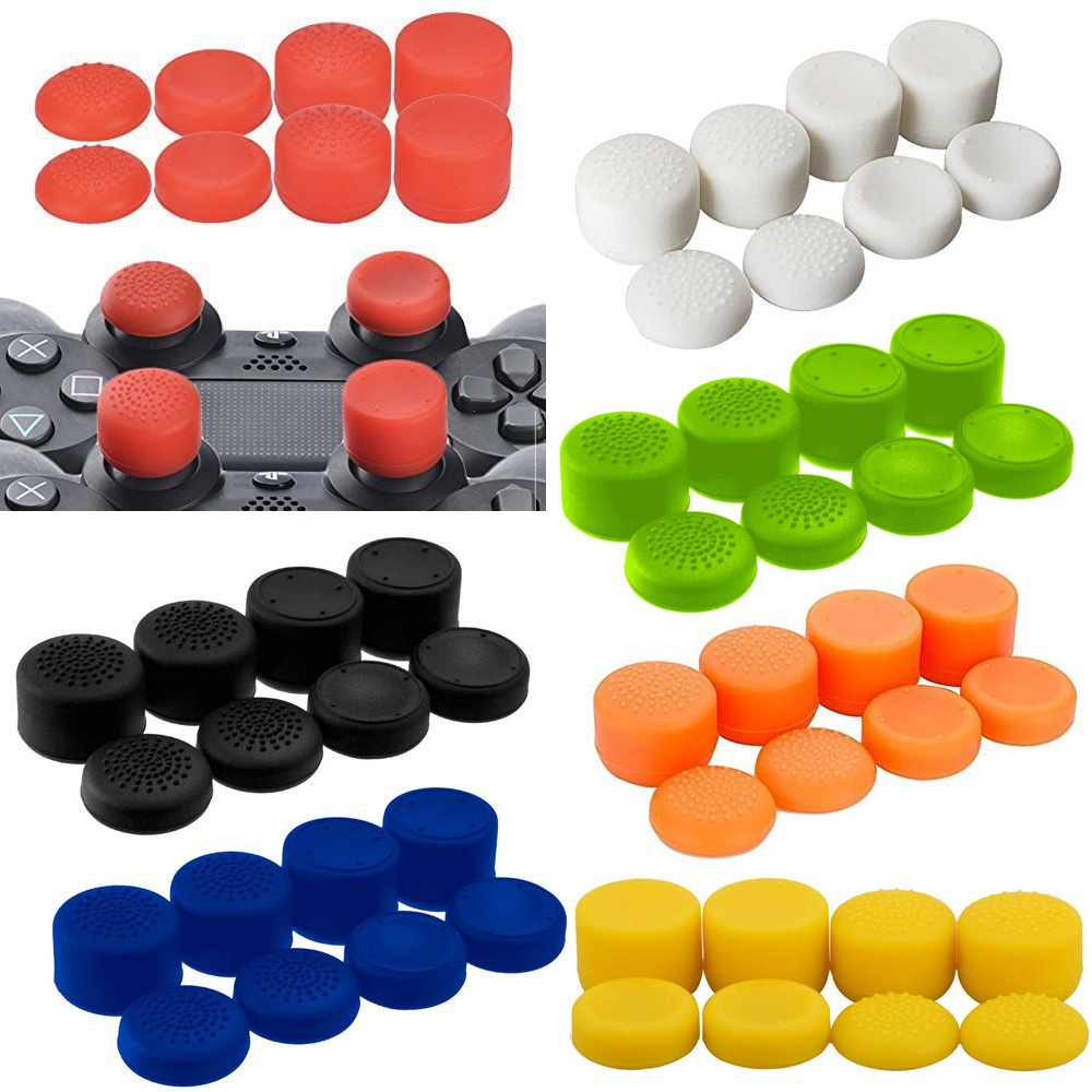 PS4 สวิทช์ Pro Xbox one/360 Wii U PS2 ซิลิโคนจําลอง Handlebar Thumbstick Grip หมวก Thumb Grip Rod ฝาครอบแฮนด์