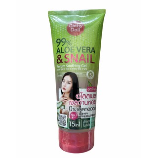 💥SALE💥 Cathy Doll Aloe Vera &amp; Snail Serum Soothing Gel 175g อโลสเนล เจลว่านหอย