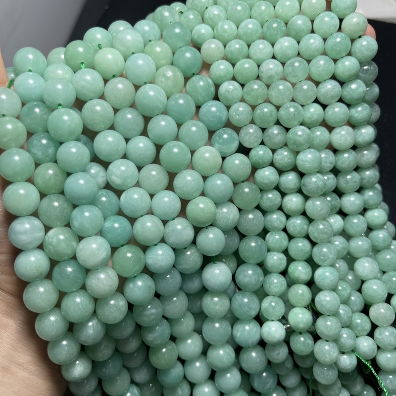 💚ขายดี💚หยกมาเล 8/10 มิล *ขายส่ง* หินนำโชค เส้นยาว หินมงคล หินสี หยก jade เครื่องประดับ กำไลหิน