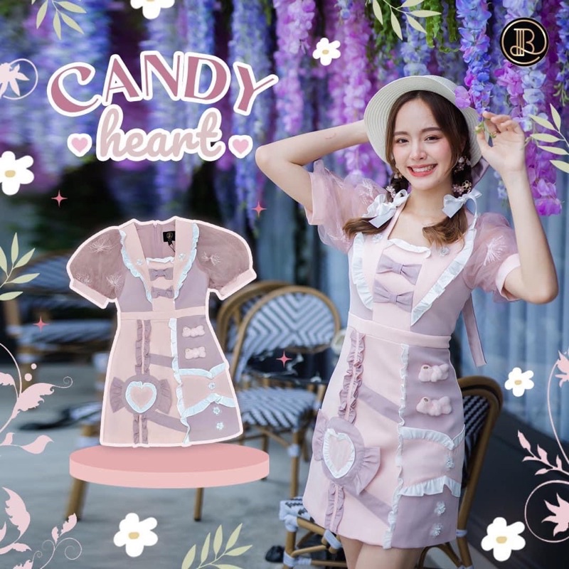 BLT brand : New collection เดรสรุ่น Candy heart 💜 ไซส์ m มือ 1 #blt #bltbrand