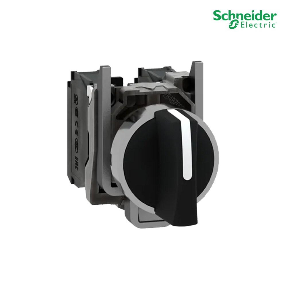 Schneider สวิตซ์ชีเลคเตอร์ 3 ตำแหน่งชนิดแบบบิดค้าง 2 คอนแทควัสดุตัวฐานเป็นอลูมิเนียมXB4BD33 | PlugOn