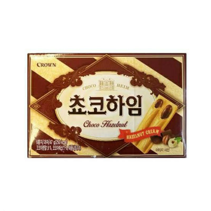พร้อมส่ง Crown Choco Heim Choco Hezelnut Wafer 142g.