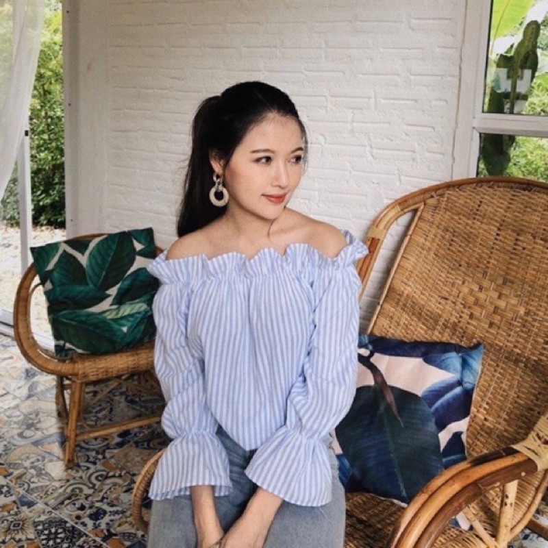 เสื้อปาดไหล่แขนจั้ม ร้าน Me.instyle