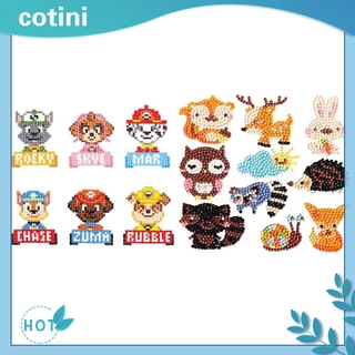 Cotini Diy สติ๊กเกอร์ภาพจิตรกรรมลายสัตว์ติดประดับเพชรสําหรับติดตกแต่งบ้าน