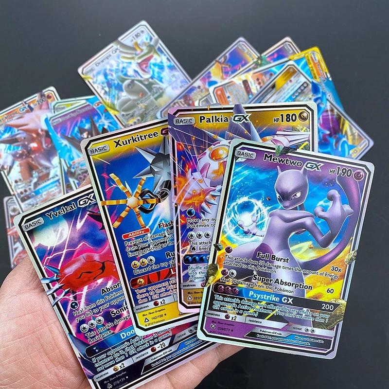 การ์ดโปเกมอน 100 VMAX GX TAG TEAM Trainer Energy Holographic เล่นไพ่กล่องโปเกมอน thumbnail 7