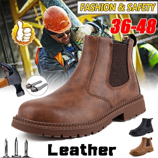 หนังแท้ %ทน เท่ คุ้ม! รองเท้าเซฟตี้ หัวเหล็ก safety shoes leather ใส่ทำงาน ใส่เที่ยว ช่าง วิศวะ เชฟ หนังแท้หัวเหล็ก