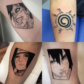 NARUTO สติ๊กเกอร์แทททูติดร่างกายชั่วคราวรูปนารูโตะ 20 ชิ้น