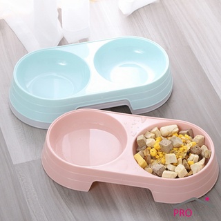 ชามข้าวแมว ชามข้าวหมา   ชามใส่น้ำ และอาหาร แบบ 2 หลุม 2 Size Pet bowl