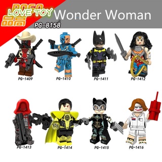 ฟิกเกอร์ตัวต่อ Nkodok Wonder Woman Batman Under the Red Hood Nurse Joker ขนาดเล็ก ของเล่นสําหรับเด็ก