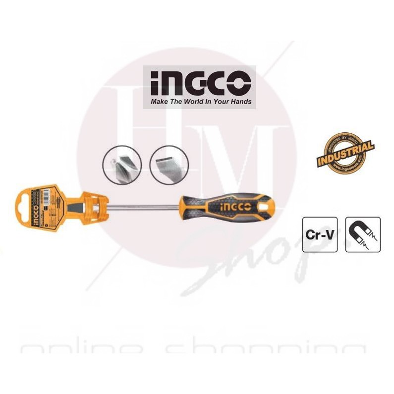INGCO  ไขควง หัว PH1 PH2