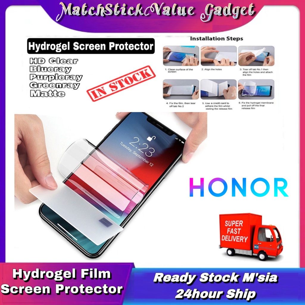 Honor Play 20/4T/4T Pro/5T Pro/5T Youth/9A/Play4/ Play4 Pro/Play5 5G Hydrogel ป้องกันหน้าจอ
