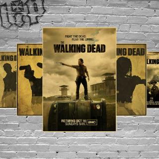 โปสเตอร์วอลเปเปอร์ The Walking Dead Mural Negan Declas Jeffrey สไตล์เรโทร สําหรับตกแต่งบ้าน