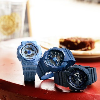 Casio Baby-G นาฬิกาผู้หญิง สายเรซิ่น รุ่น BA-110DC- สียีนส์