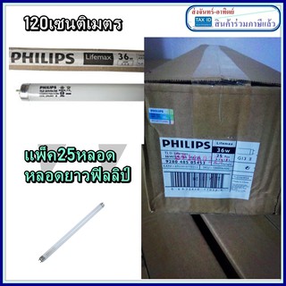 ยกลัง หลอดยาวฟิลลิป ลอดยาวนีออน Philips นีออน TLD/54 36W (120 cm.) ราคายกกล่อง 25 ดวง แพ็คยกลัง