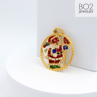 จี้ทองแท้ หลุดจำนำ จี้ทองคำลงยา 18K รูปซานตาคลอส