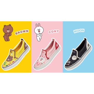 SKECHERS x LINE FRIENDS ผ้าใบลายบราวน์,โคนี่ แท้💯%จากช้อป