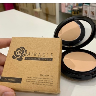 Miracle Foundation Powder Mei linda เมลินดา แป้งผสมรองพื้นเนื้อบางเบา เบอร์ 01 Vanilla