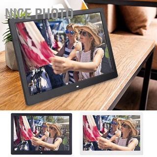 Nice กรอบรูปดิจิทัล 15.4 นิ้ว 1280*800HD พร้อมรีโมตคอนโทรล สําหรับเครื่องเล่น นาฬิกาปลุก