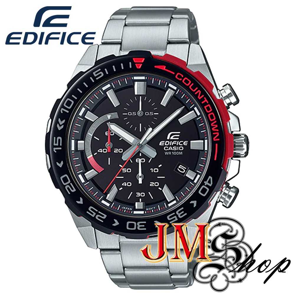 Casio EDIFICE Chronograph นาฬิกาข้อมือผู้ชาย สายสแตนเลส รุ่น EFR-566DB-1AVUDF
