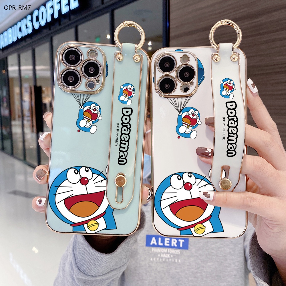 Realme 7 7i 6 6i 5 5S 5i 2 Pro 5G เคสเรียวมี สำหรับ Case Cartoon Cats Wrist Strap TPU เคสโทรศัพท์