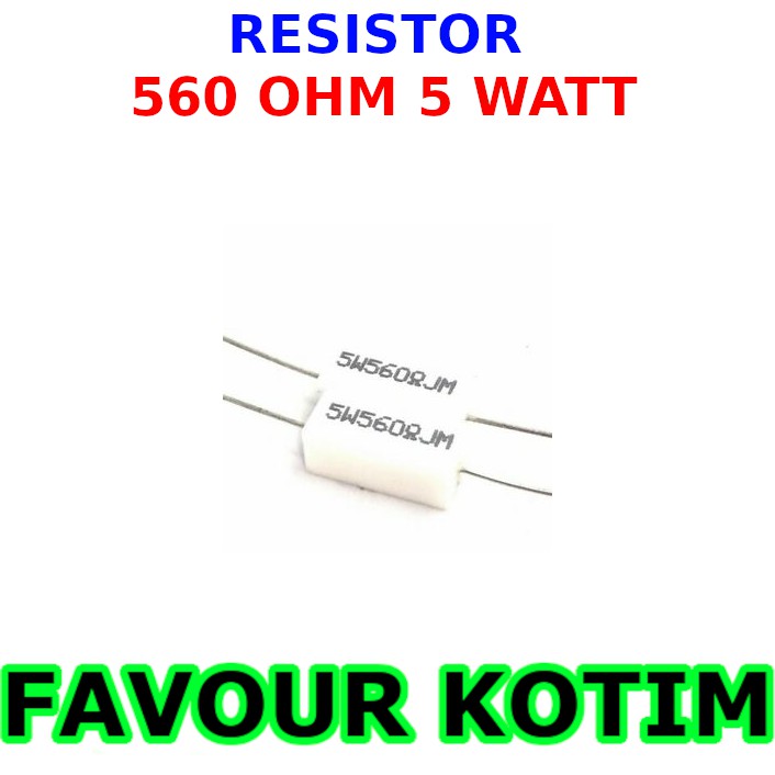 560 OHM 5 วัตต์ RESISTOR 5 PERCENT R 5W FVKOTIM CHALK